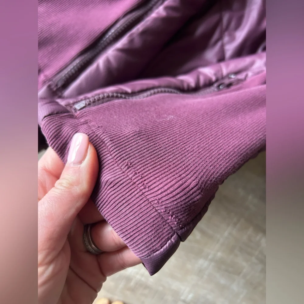 Oiselle Puffer Jacket Pullover 1/2 Zip Hooded Purple Women’s M Athleisure - Picture 7 of 16